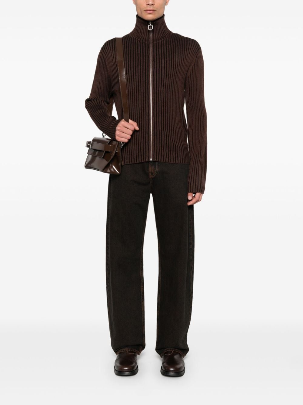 ribbed-knit cardigan - 2