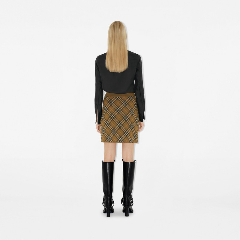 Check Wool Blend Mini Skirt 4