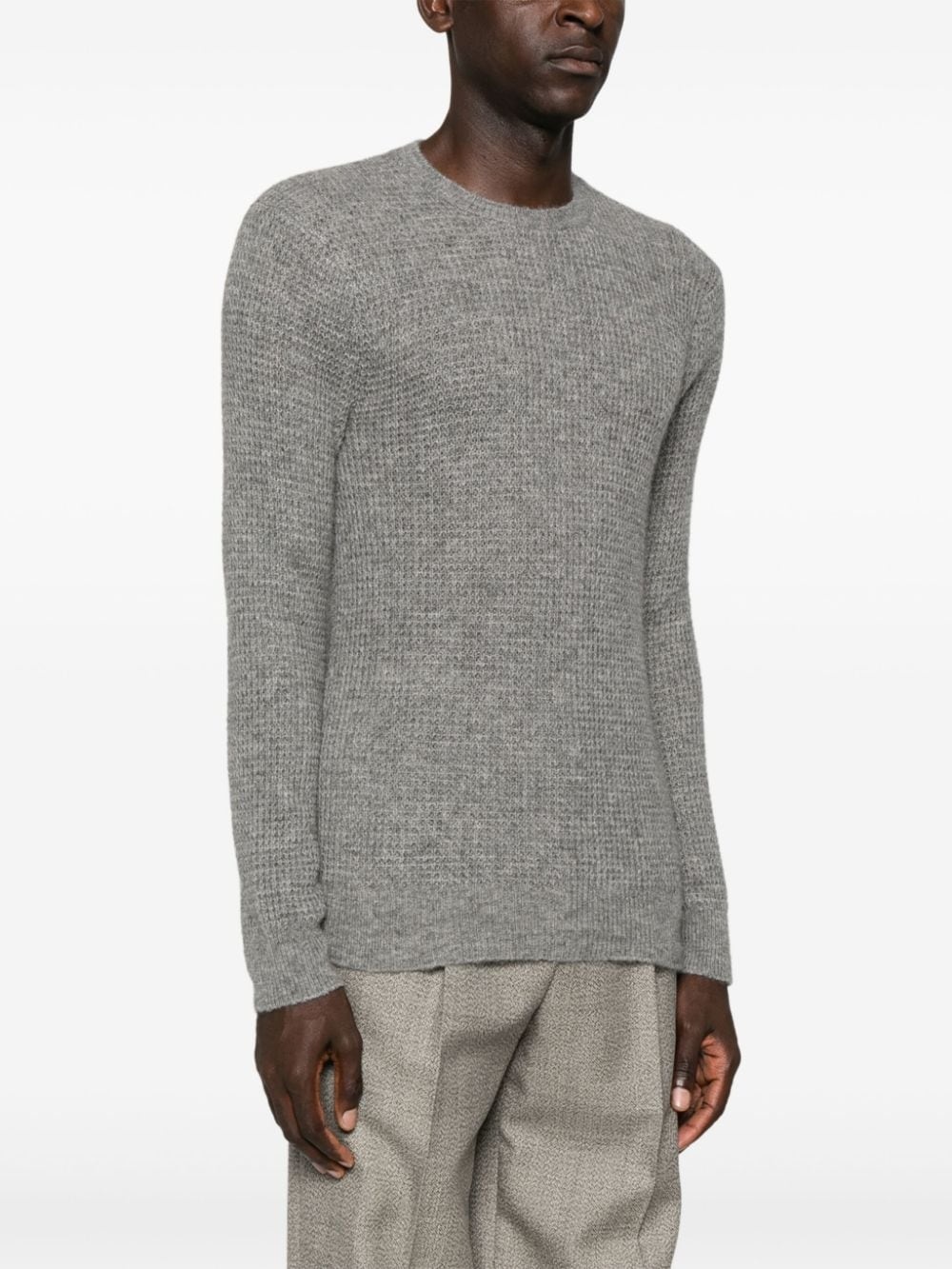 waffle-knit sweater - 3