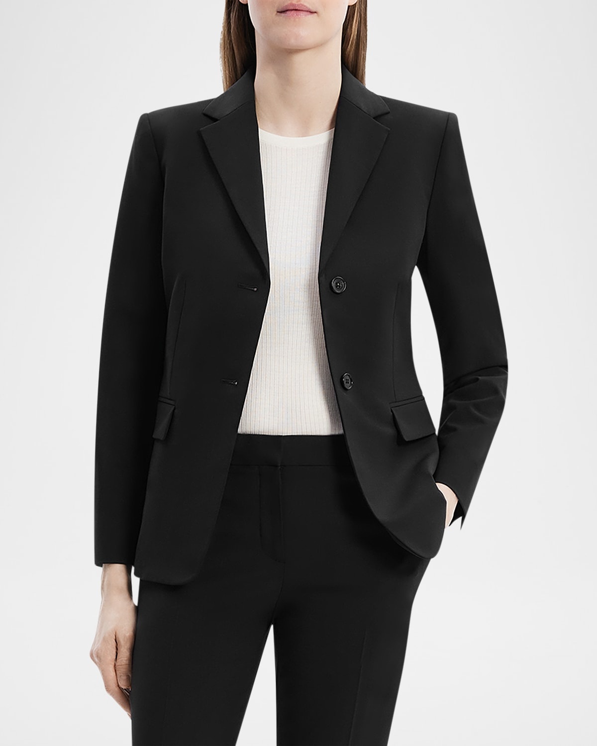 Traceable Wool Slim Single-Breasted Blazer - 4