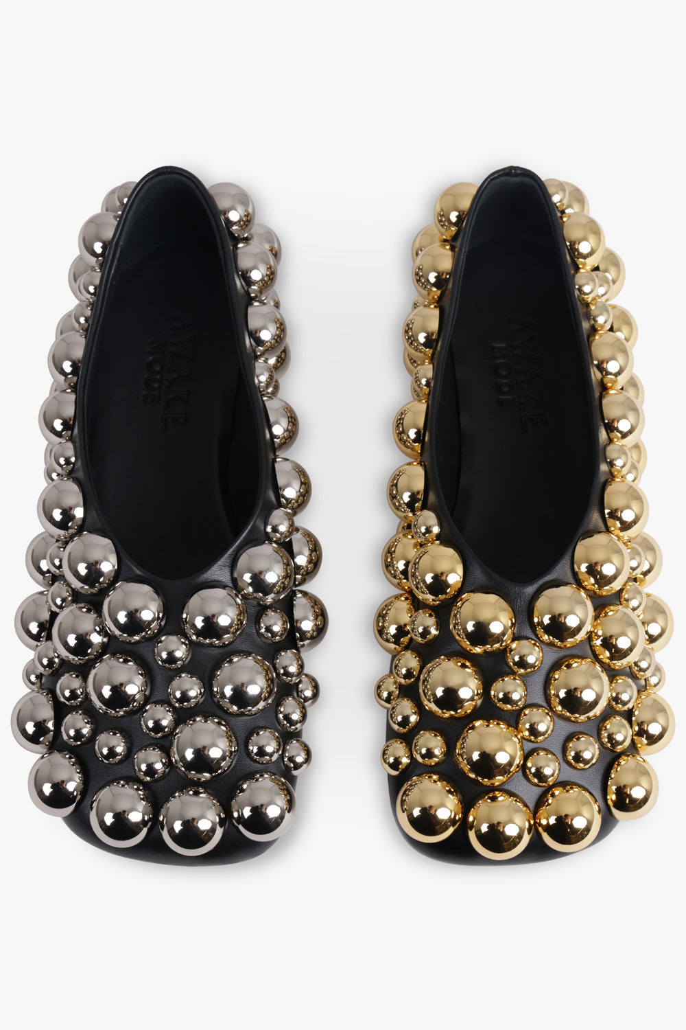 MISMATCHED DORA EMBELLISHED FLAT SLIPPER | BLACK/SILVER/GOLD - 5
