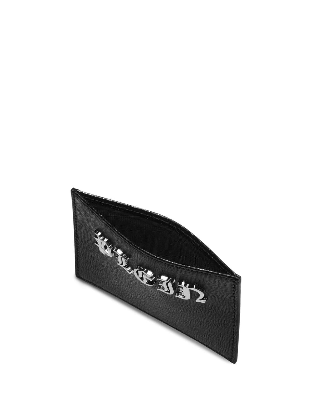monogram-plaque leather cardholder - 3