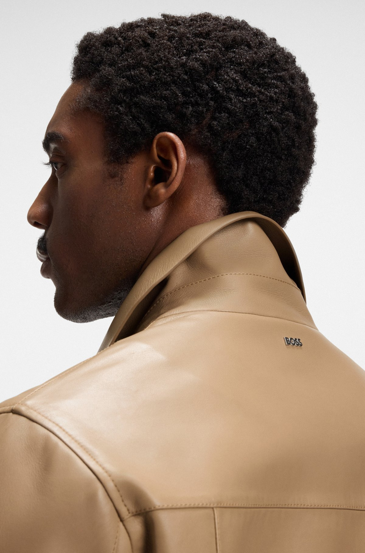 SHIRT-STYLE LEATHER JACKET WITH FLAP POCKETS - 6