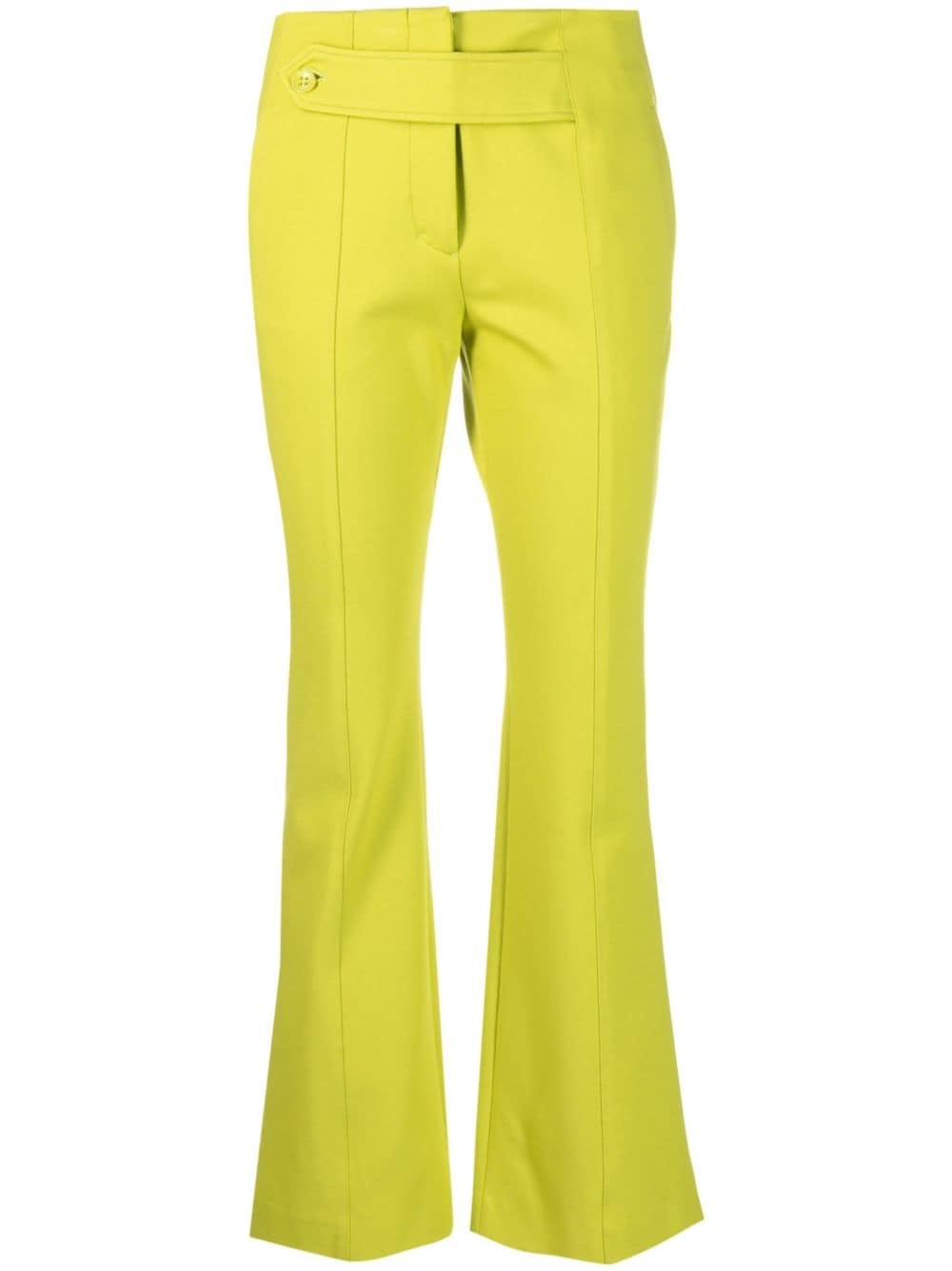 flared-leg button-detail trousers - 1