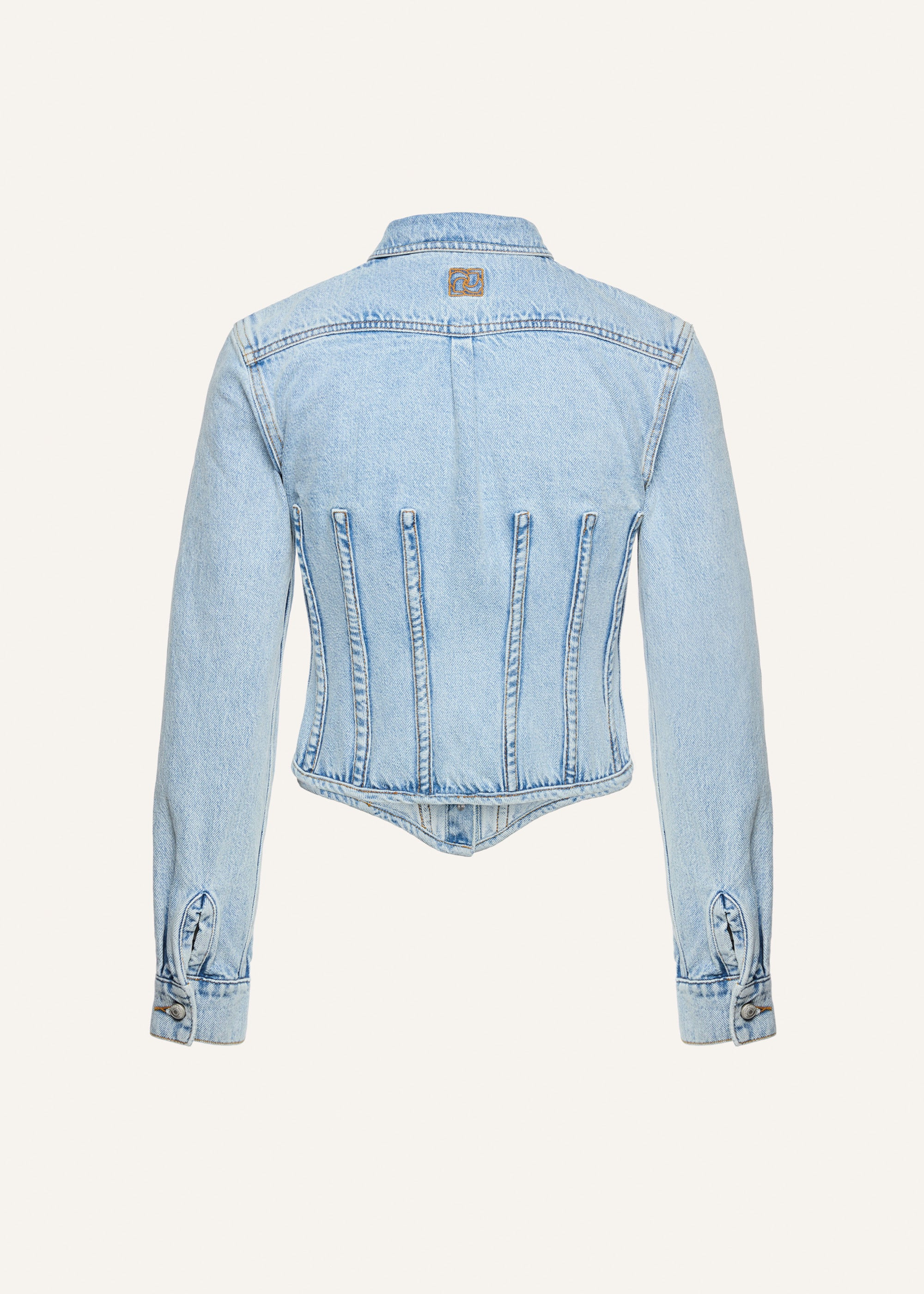 Denim corset shirt in light blue - 2