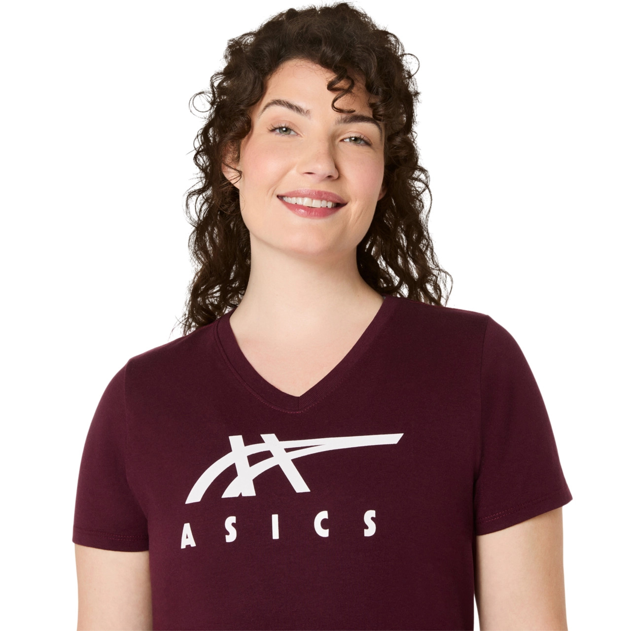 WOMEN'S ASICS STRIPES V-NECK - 4