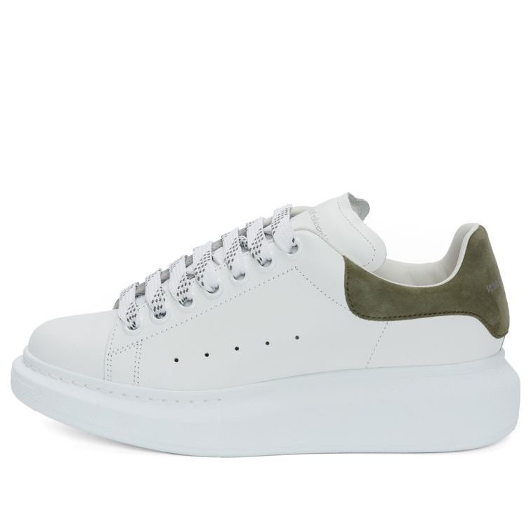 (WMNS) Alexander McQueen Oversized Sneaker 'White Khaki Green Suede' 553770WHGP79443 - 1