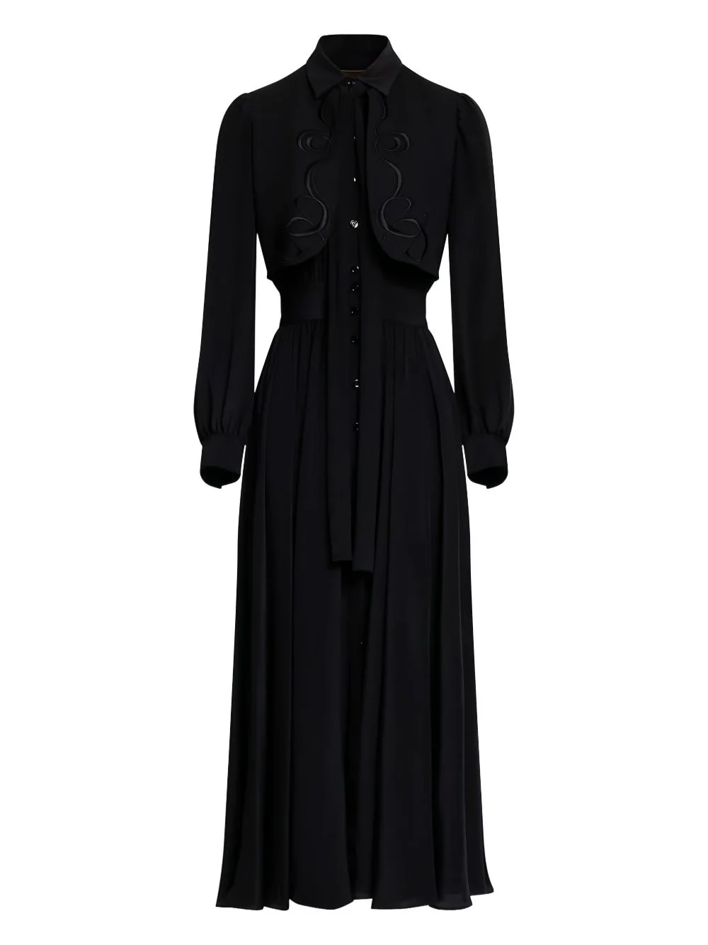 embroidered maxi dress - 1