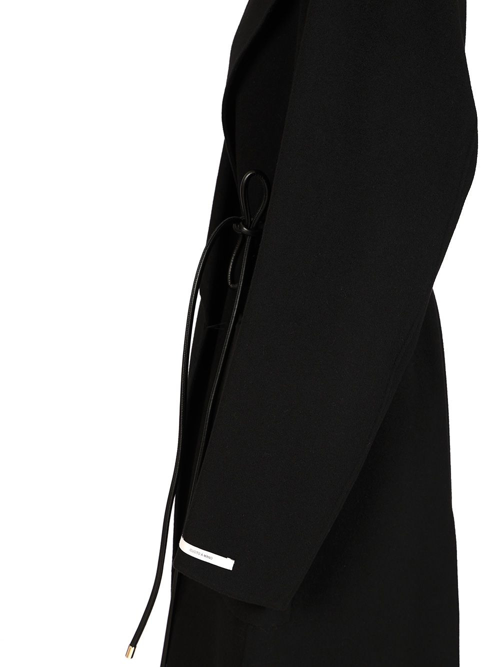 Double Wool Dressing Gown Coat Coats Black - 4