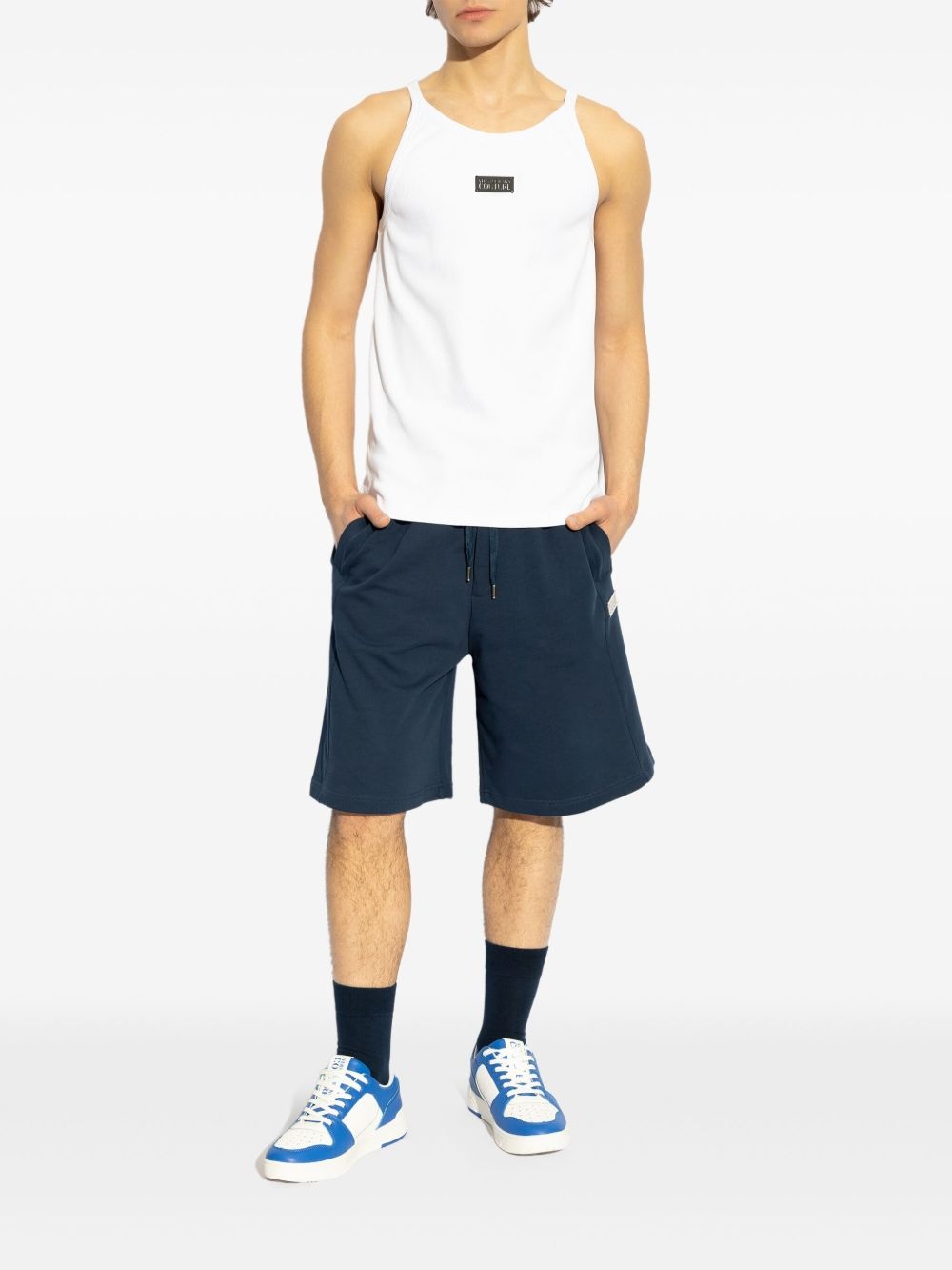 logo ribbed top - 2