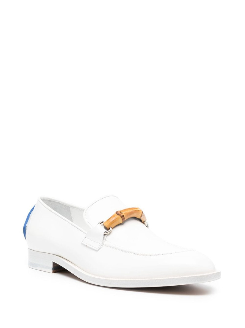 CASABLANCA bamboo-detail leather loafers outlook