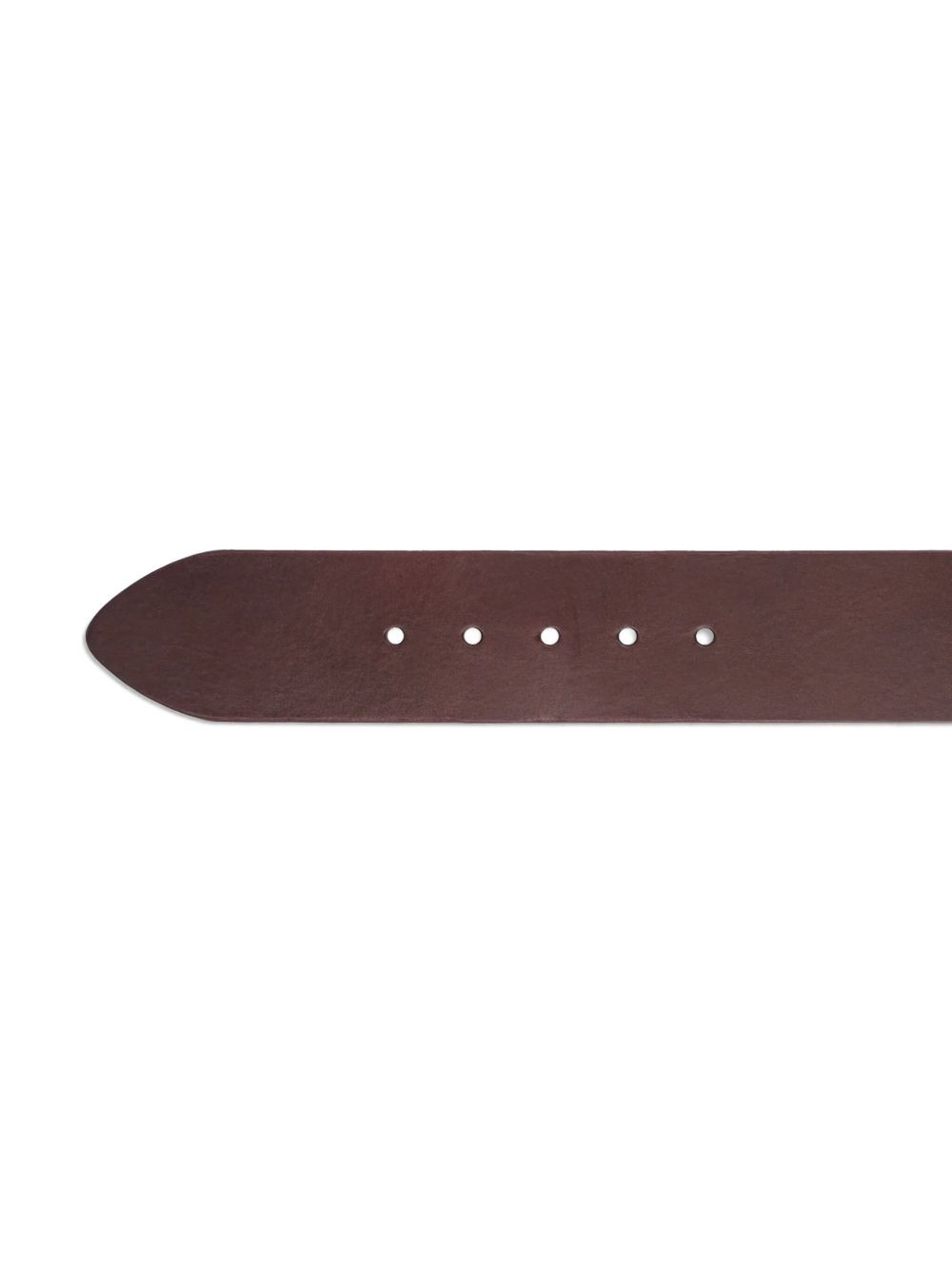 sculpted-buckle leather belt - 3