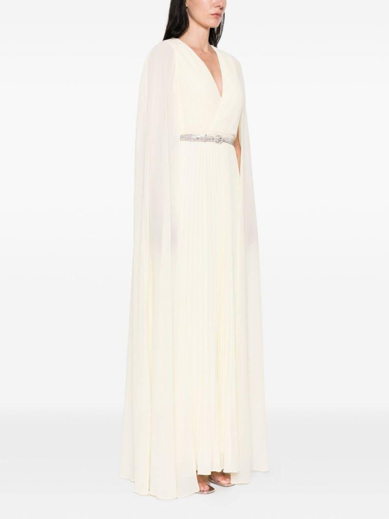 pleated V-neck dress 3