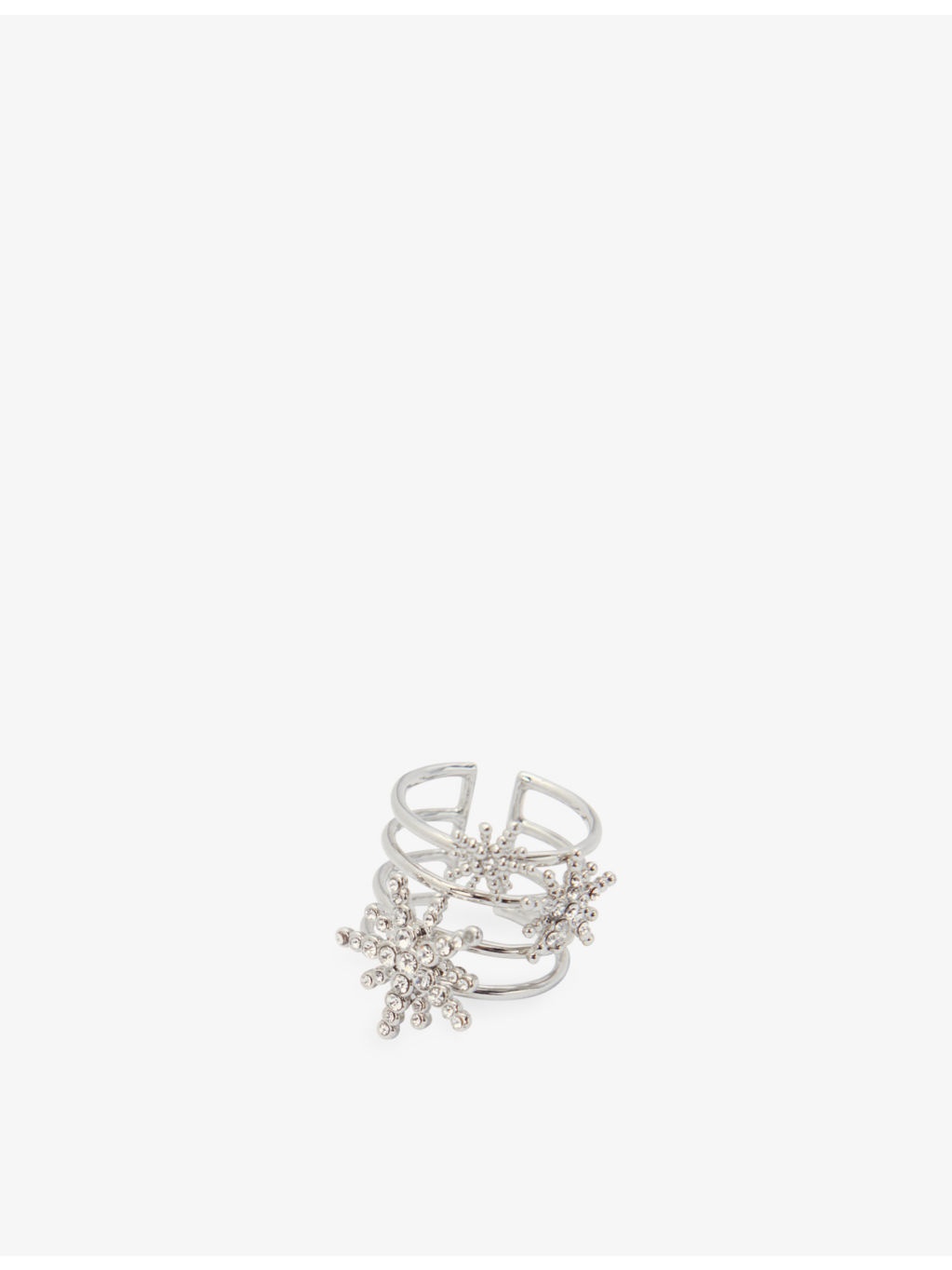 Star crystal-embellished brass ring - 4