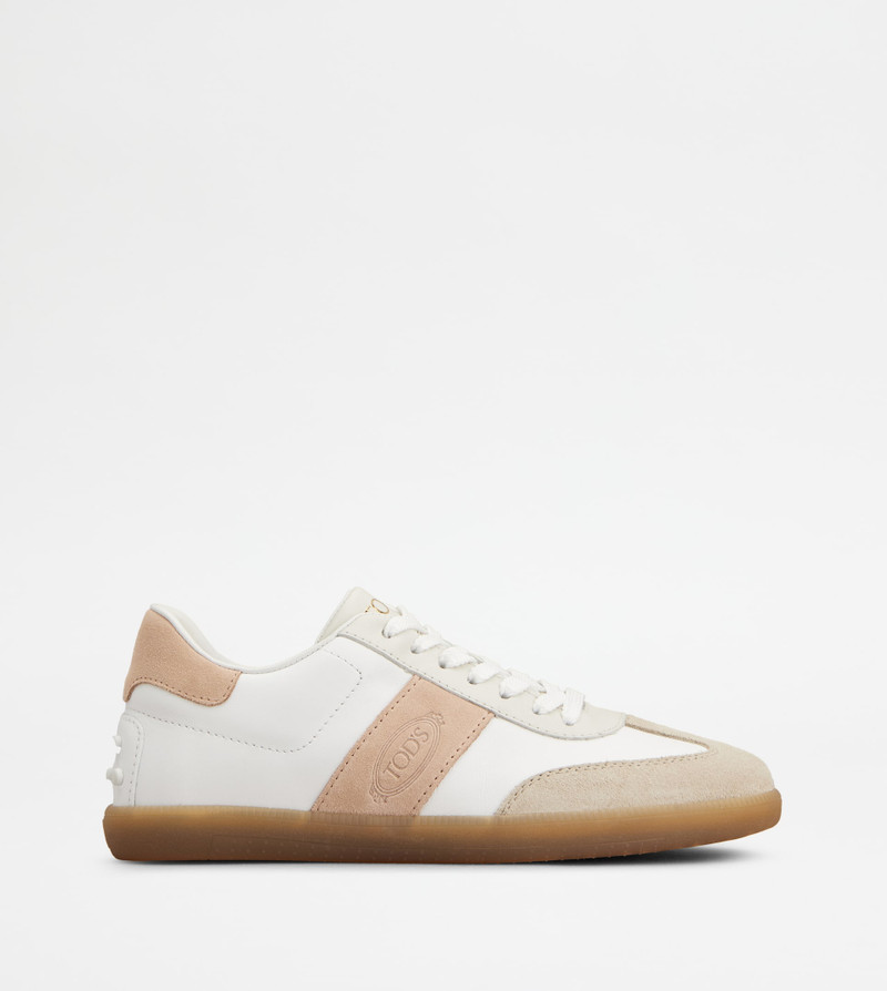 TOD'S TABS SNEAKERS IN SMOOTH LEATHER AND SUEDE 1