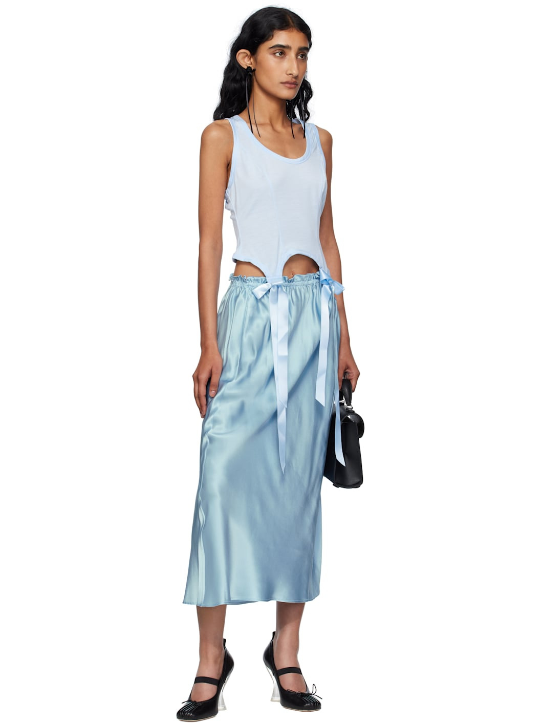 SSENSE Exclusive Blue Bow Tail Easy Tank Top - 4