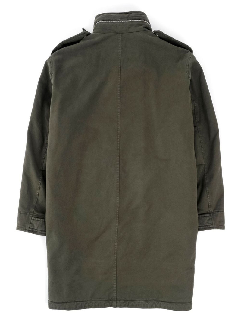 Aspesi hooded gabardine coat outlook