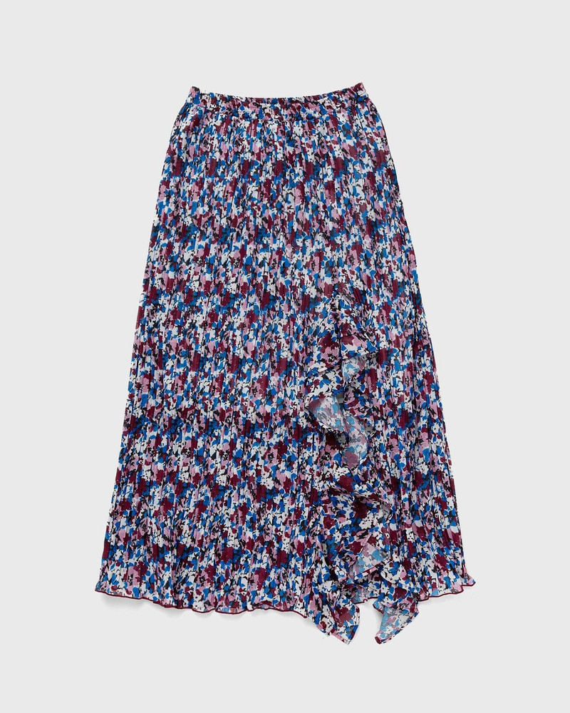 Pleated Georgette Midi Flounce Skirt 1