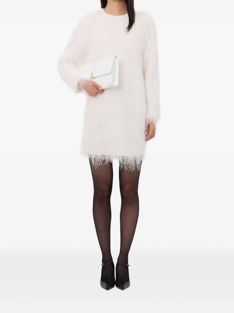 Loulou de Saison Tina fringe long-sleeve mini dress outlook