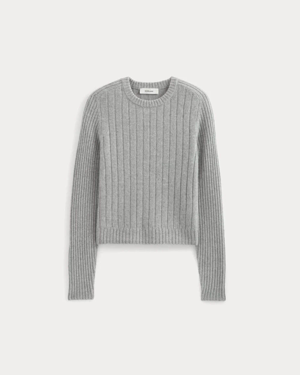 MIX RIBBED CREW IN CASHMERE - 1