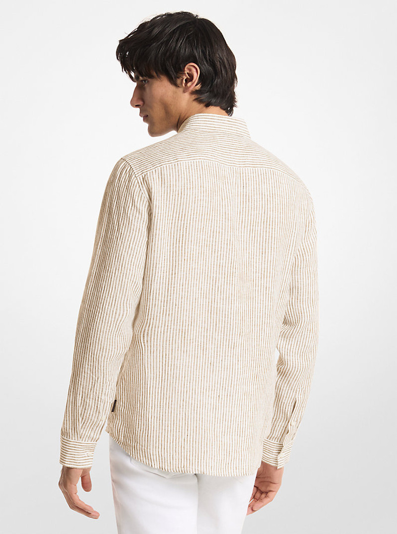 MICHAEL KORS Striped Linen Shirt outlook