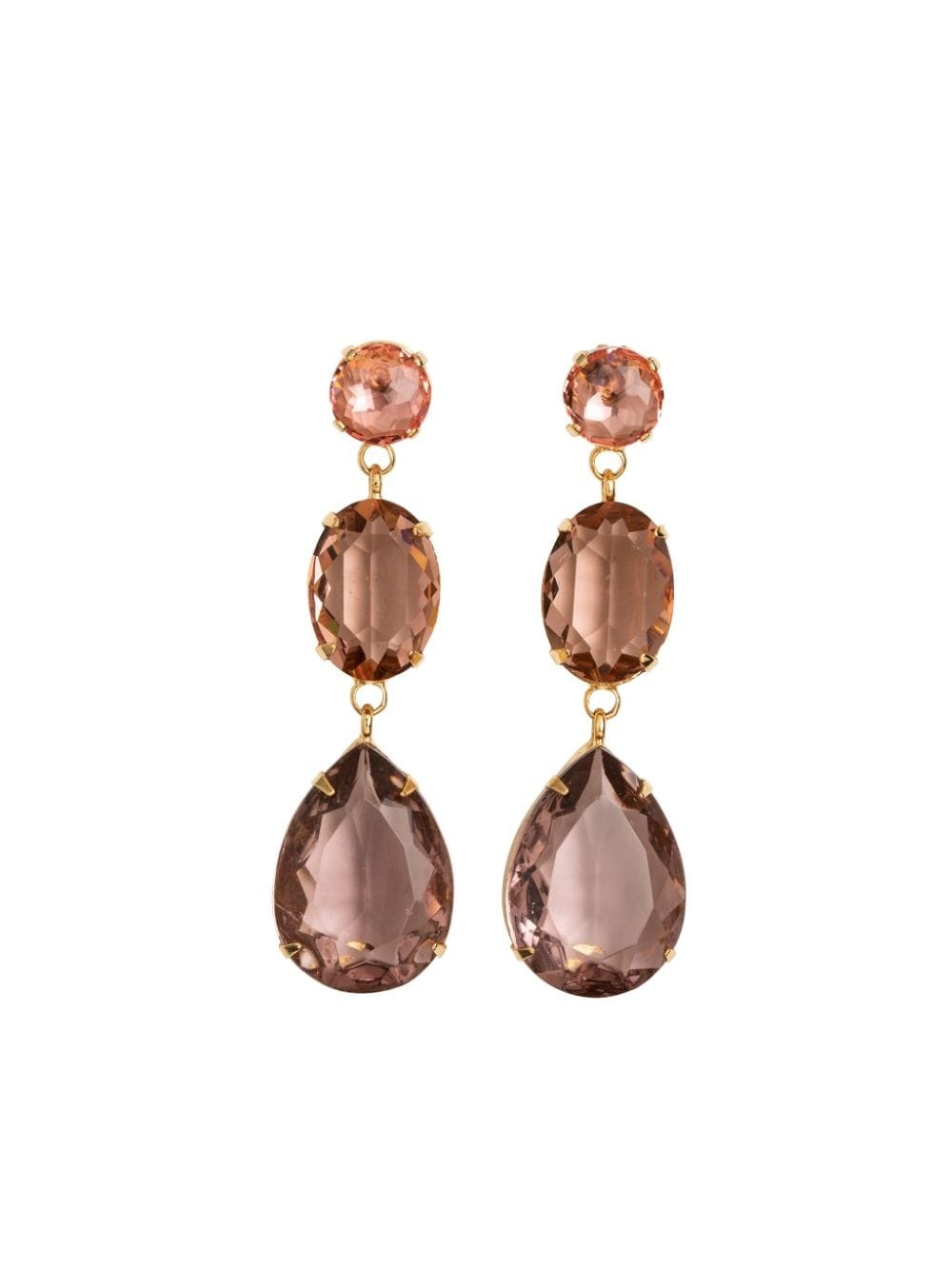Aleena crystal embellished drop earrings - 1