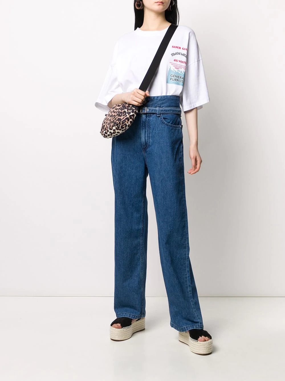 denim wide leg jeans - 2