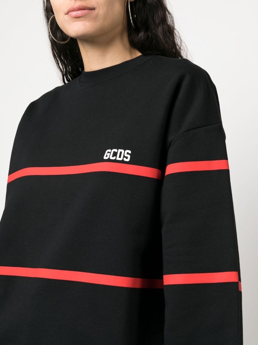 stripe-detailed sweatshirt - 5