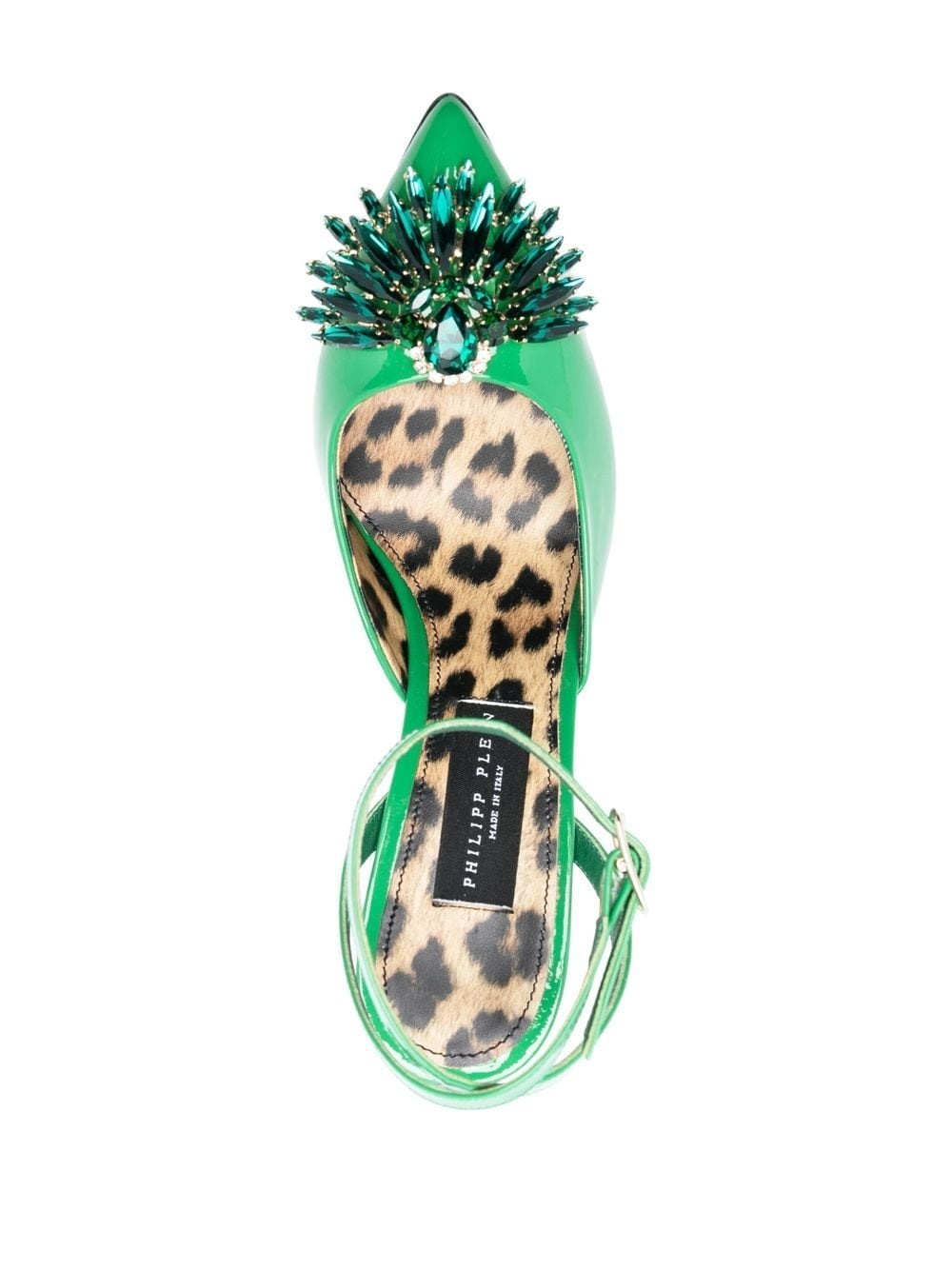 vernice 110mm crystal-embellished pumps - 4