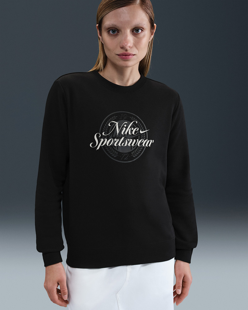 Nike Sportswear Club Fleece Women's Graphic Crew-Neck Sweatshirt 1