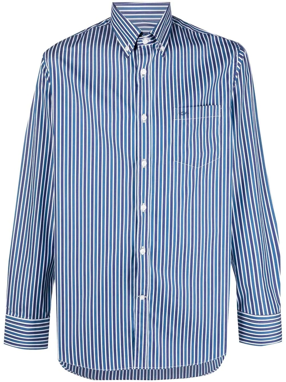 long-sleeve striped button-down shirt - 1