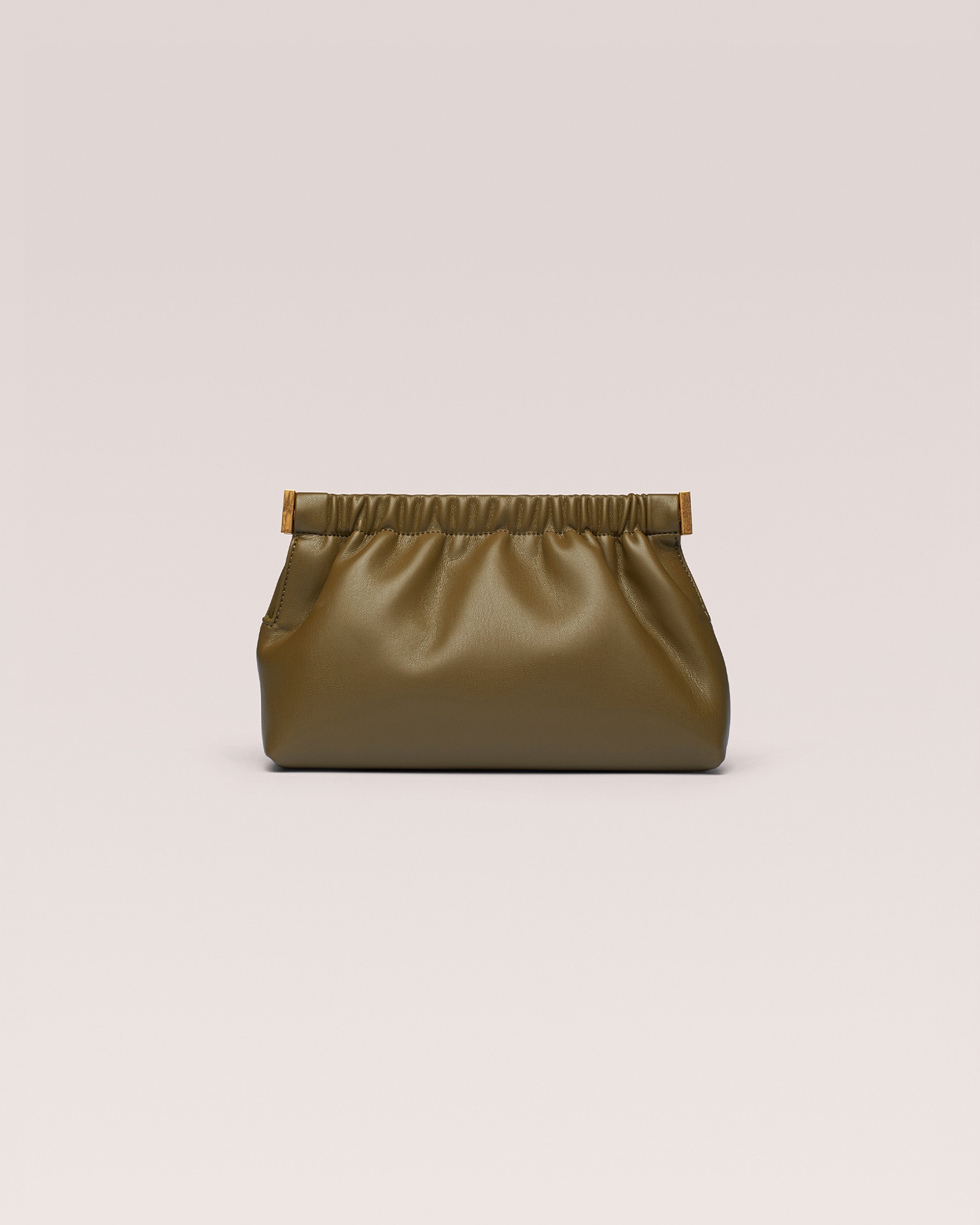 THE BAR CLUTCH - Vegan nappa mini clutch - Khaki - 1