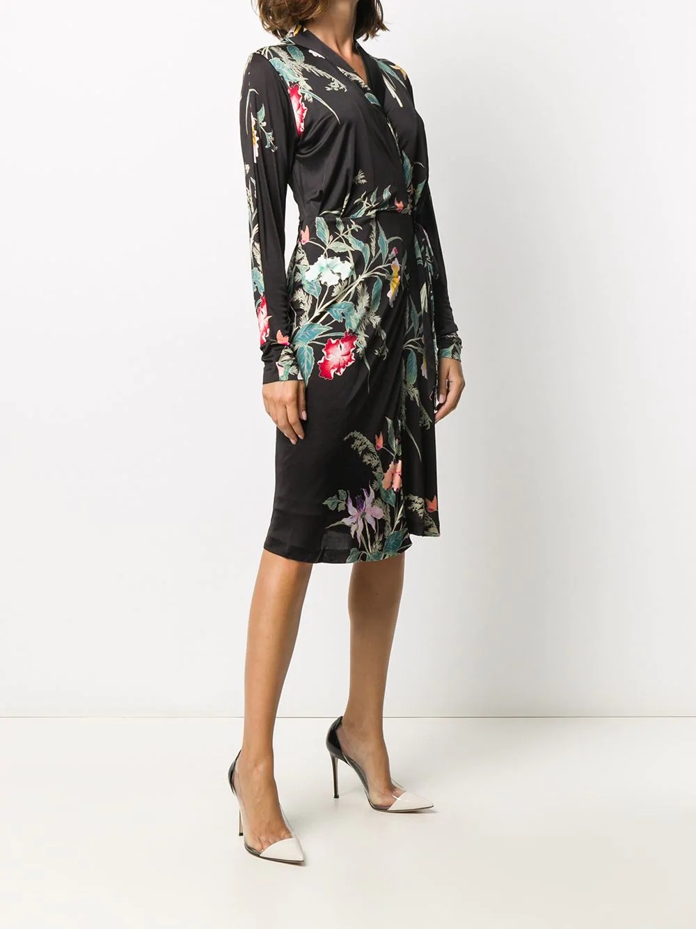 floral print wrap dress  - 3