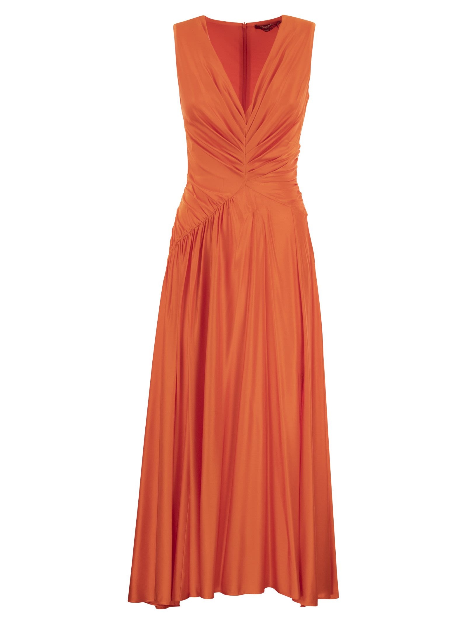 Other Designers Max Mara Studio - Max Mara Studio Obbia Satin Jersey Dress  | balardi | REVERSIBLE