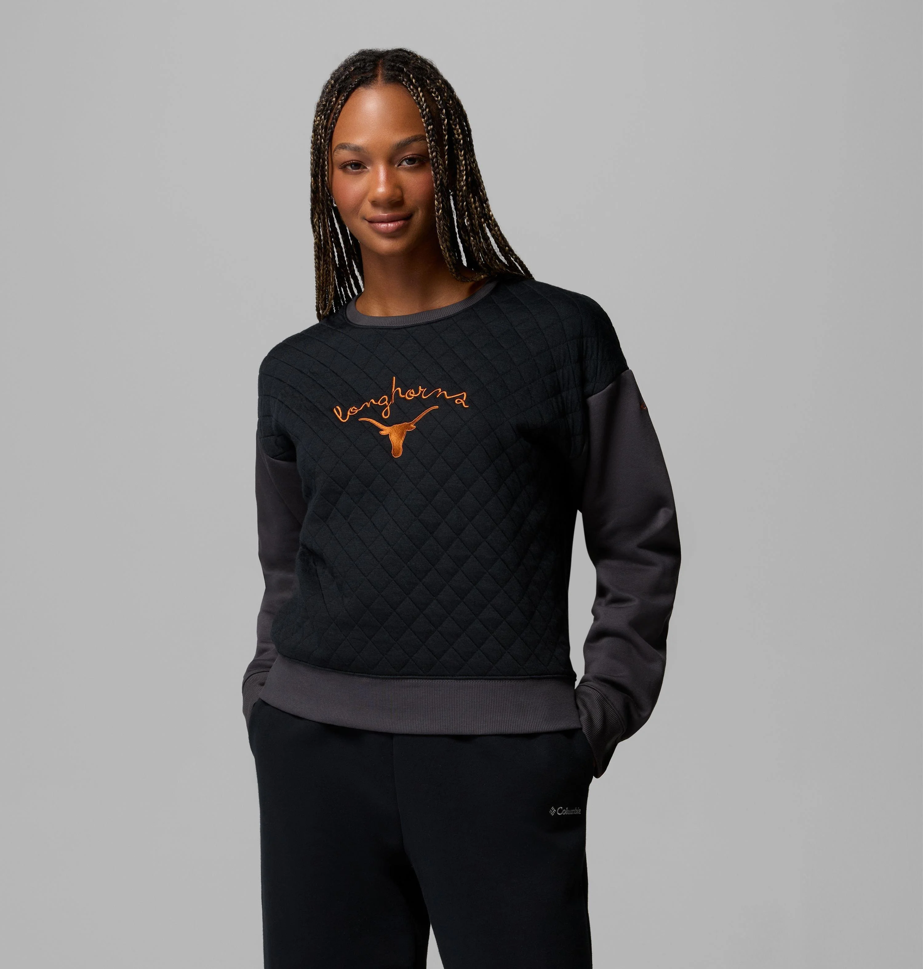 Women's Collegiate Hart Mountain Quilted Crew - Texas - 1