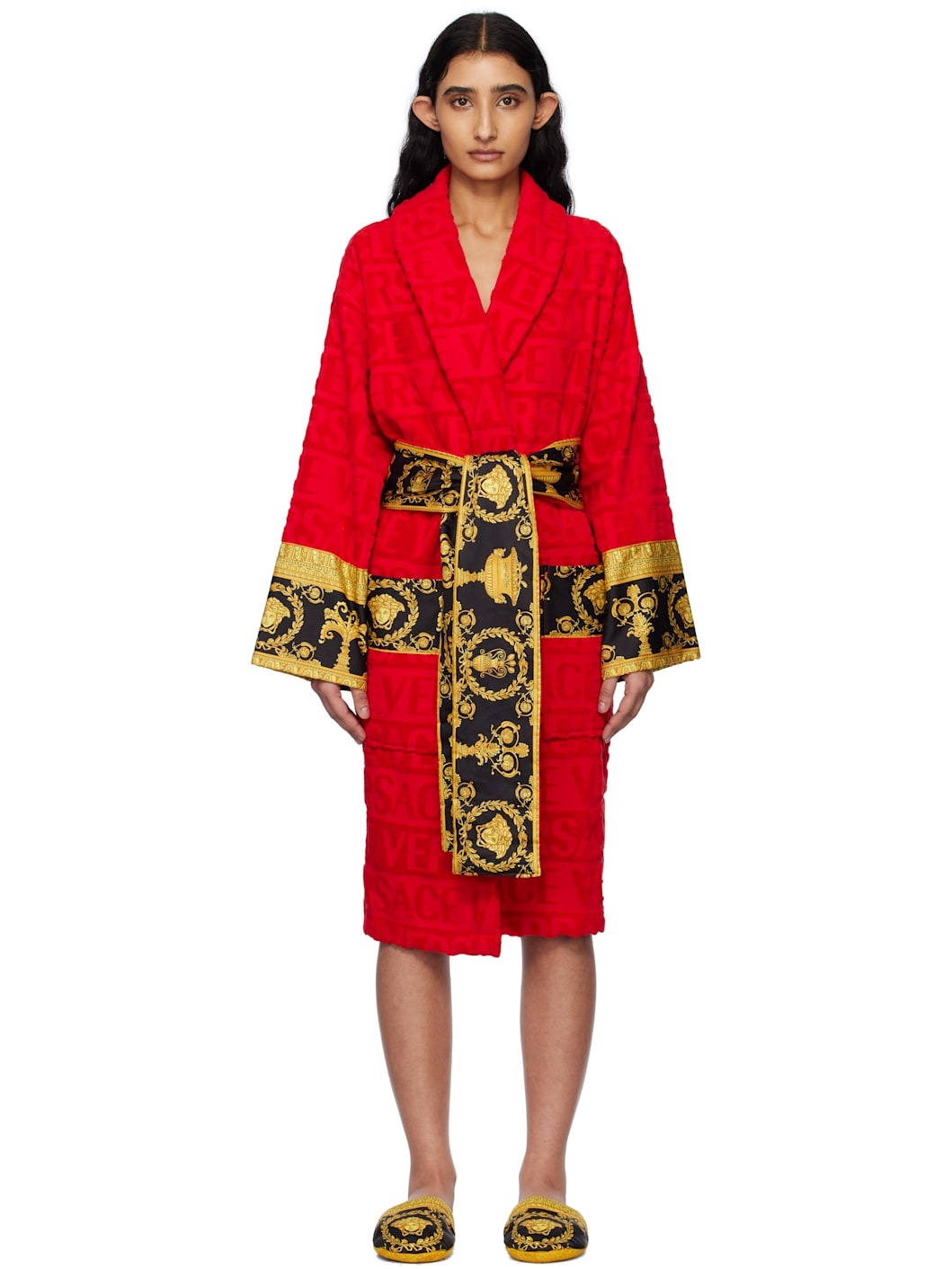 Red 'I Heart Baroque' Bathrobe - 1