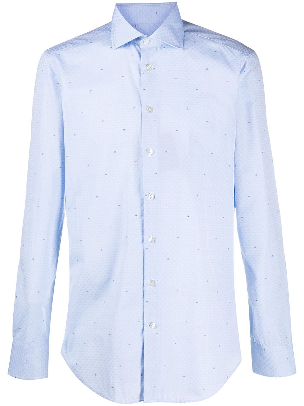 jacquard longsleeved cotton shirt - 1