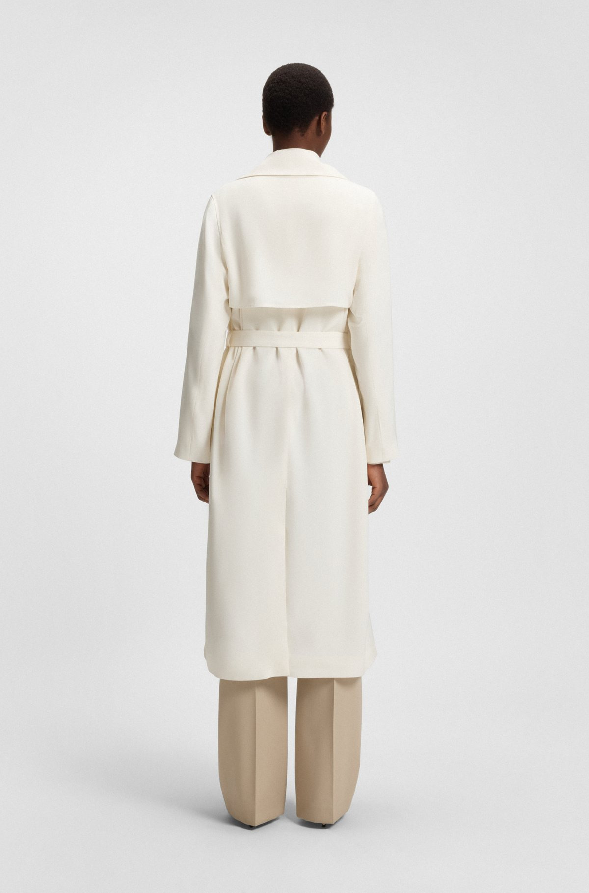 TRENCH COAT WITH FABRIC BELT - 4