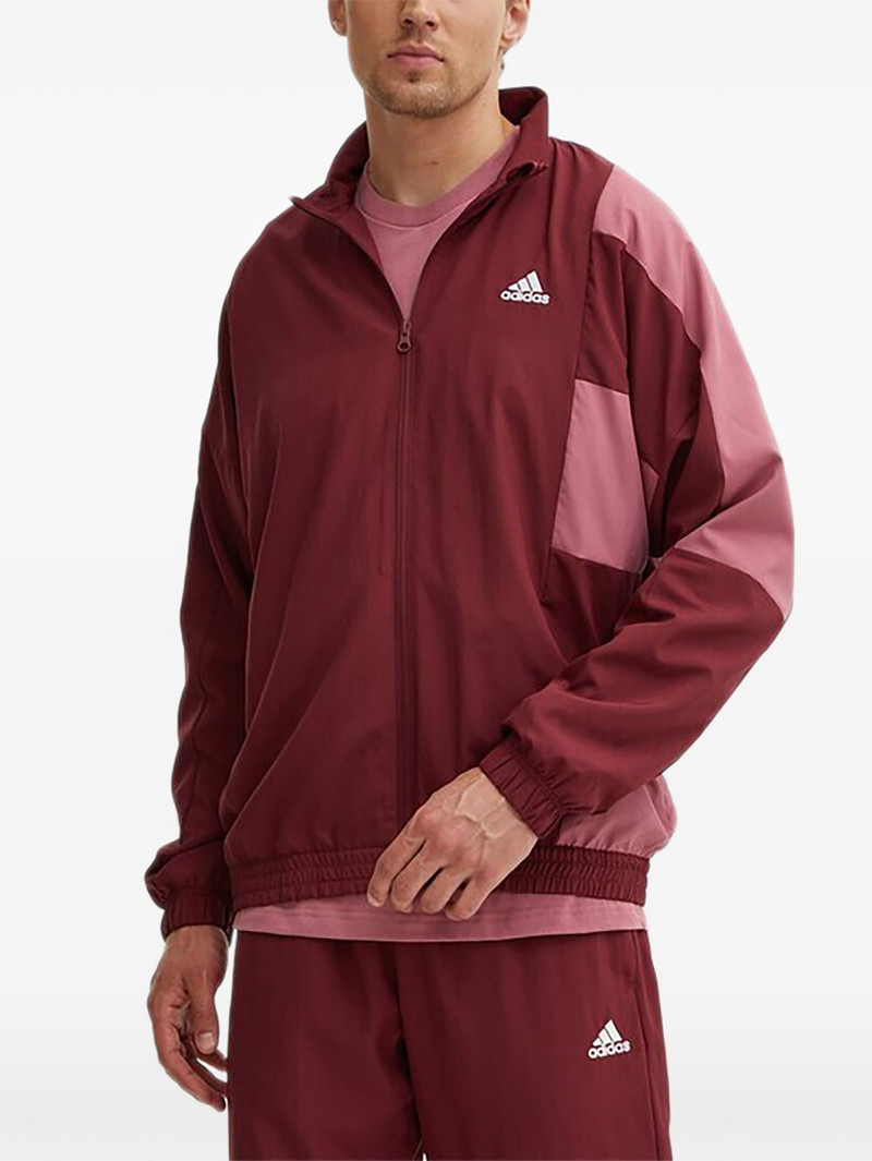 colour-block zip-up jacket 1
