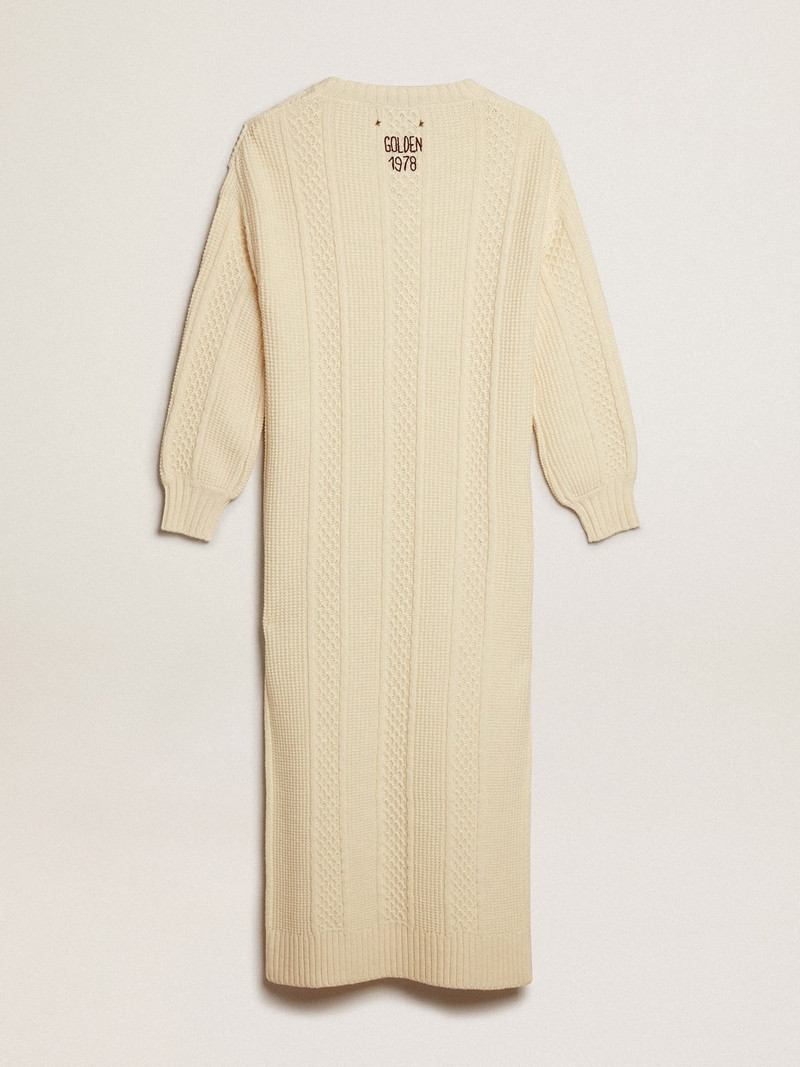 Wool dress with embroidery on the back 6