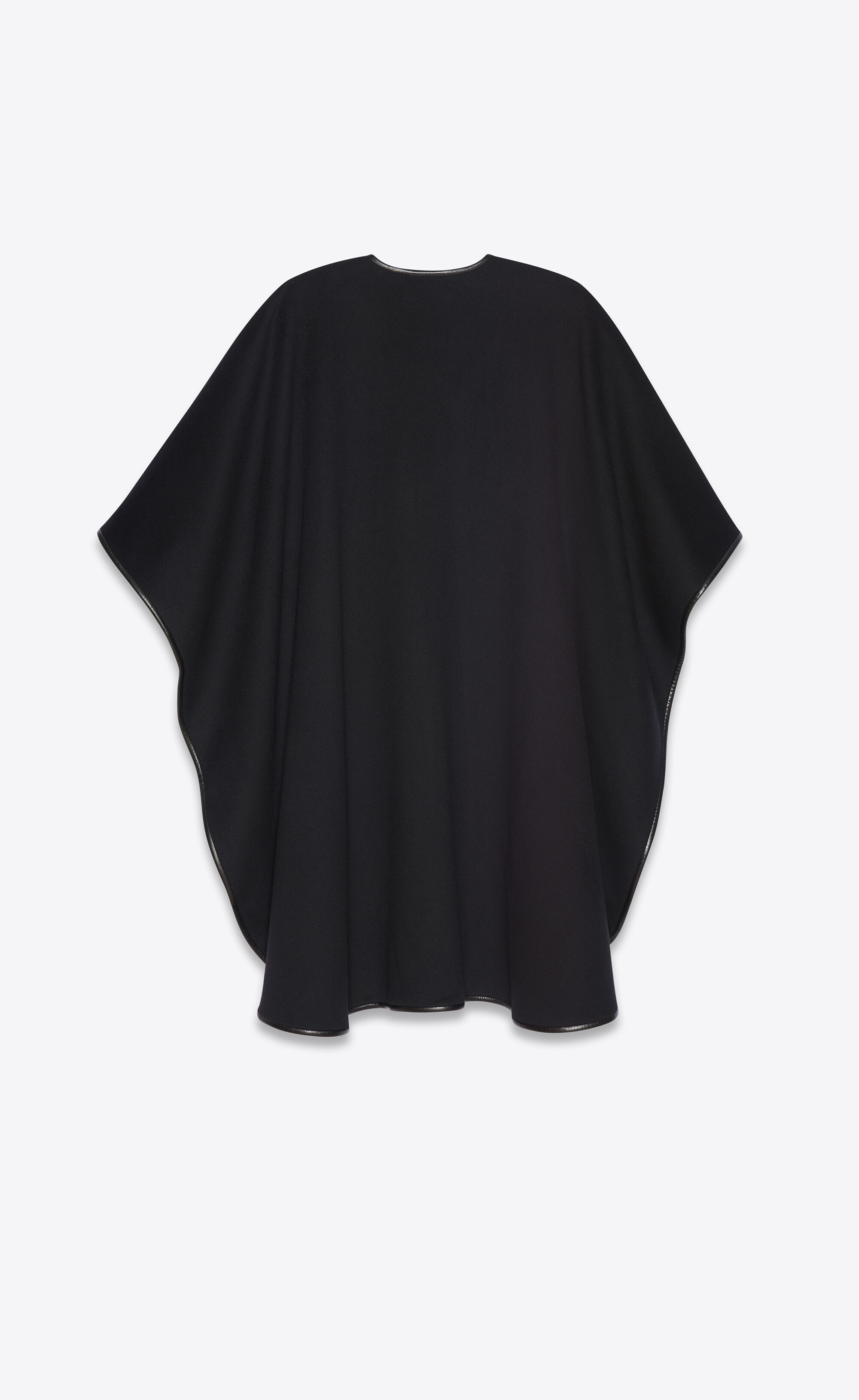 oversized cape in flannel wool cashmere - 4