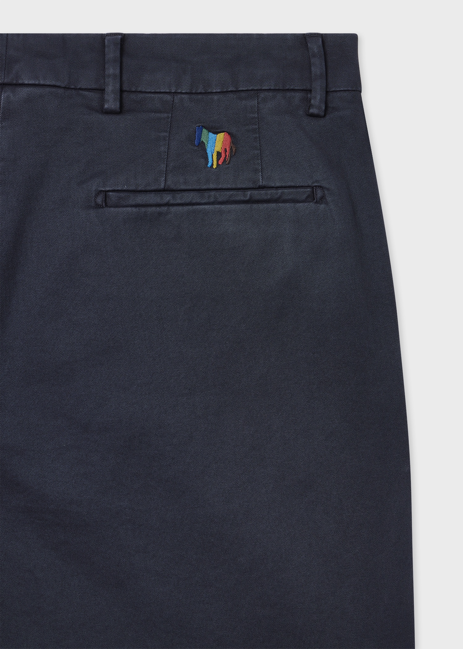 Mid-Fit Navy Garment-Dyed 'Broad Stripe Zebra' Chinos - 2