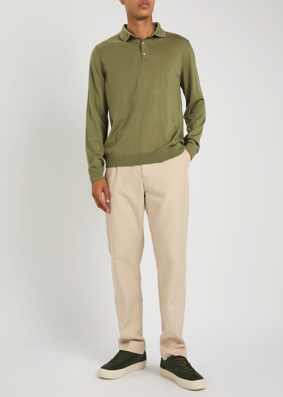 Boss Lancione Wool Polo Jumper - 4