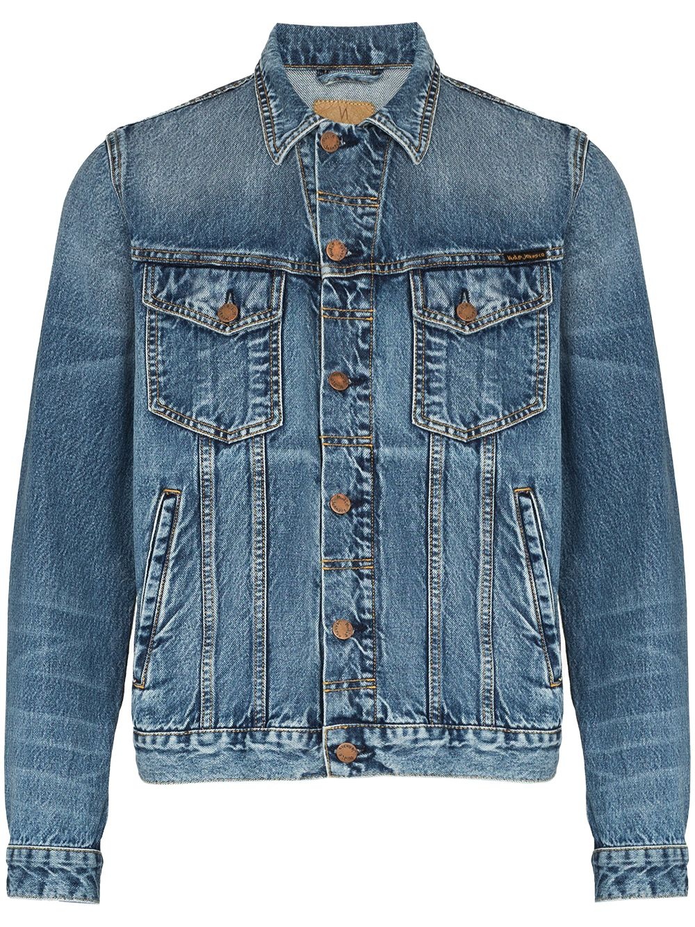 button-up denim jacket - 1