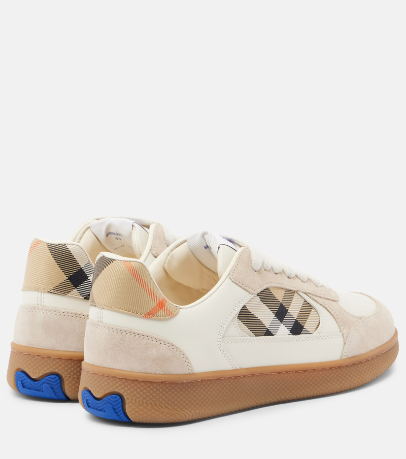 Burberry Terrace leather and suede sneakers outlook