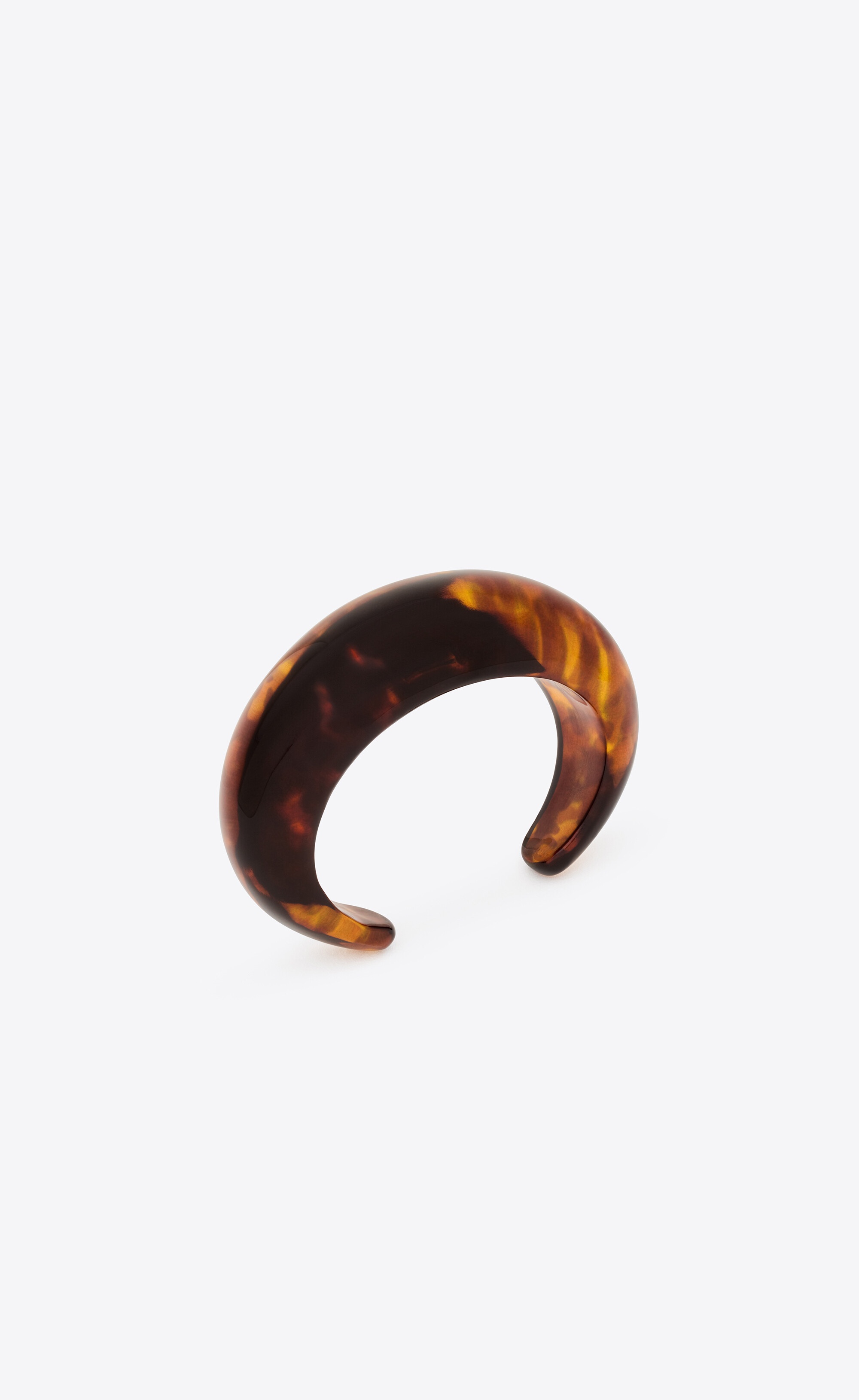 tortoiseshell bumpy cuff in resin - 1