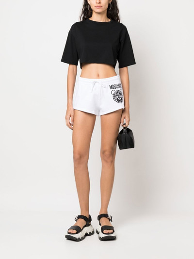 Moschino logo print mini shorts outlook