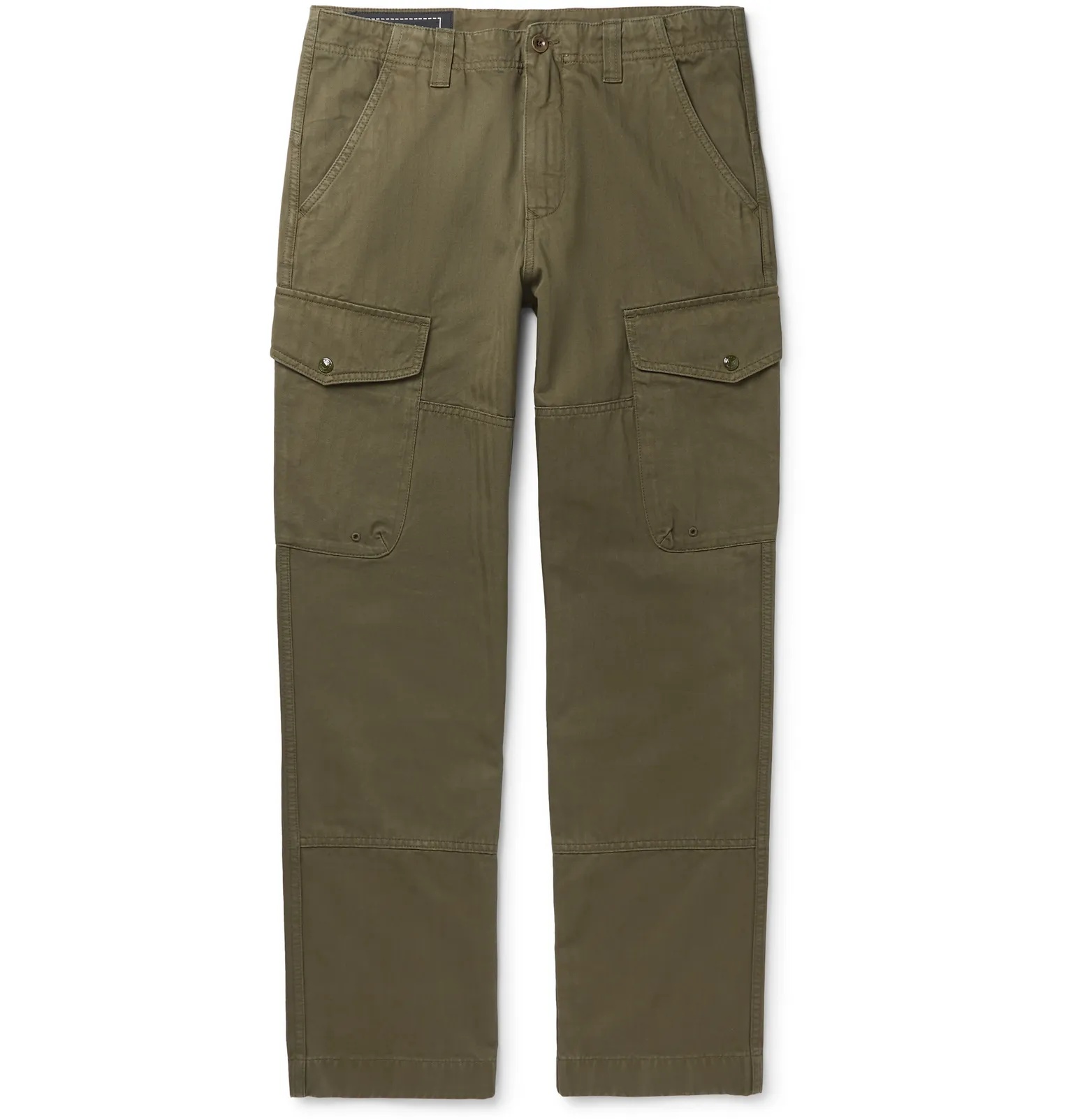 Herringbone Cotton-Twill Cargo Trousers - 1