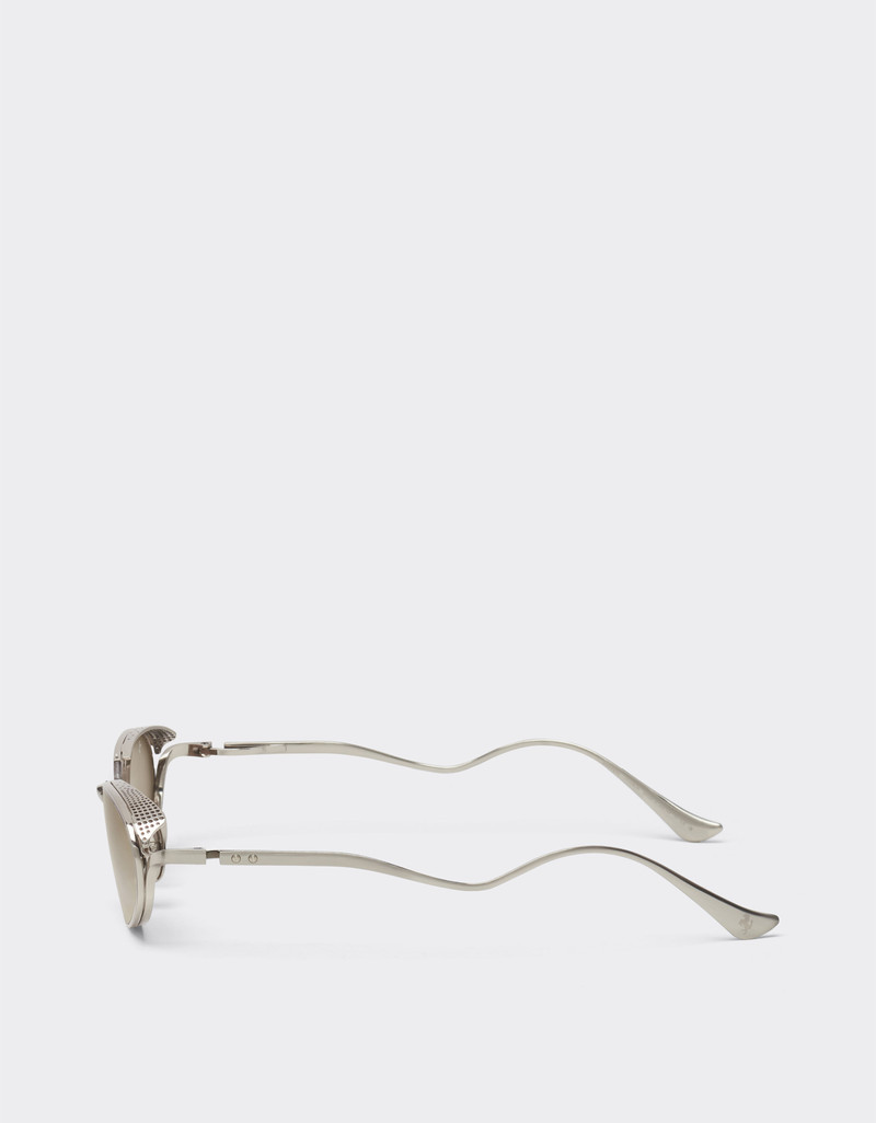 Ferrari sunglasses in silver-tone titanium with grey lenses 5