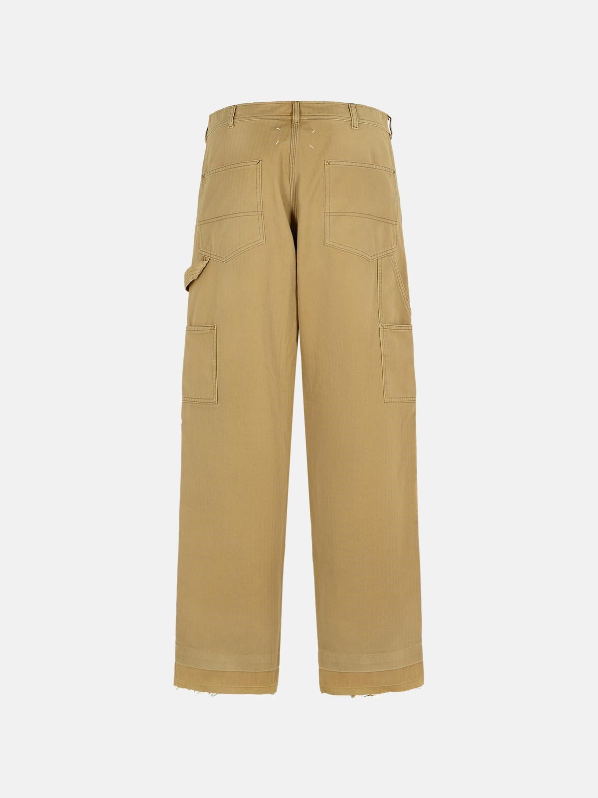 BEIGE COTTON PANTS - 3